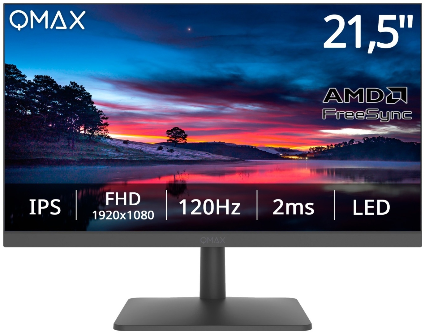 Монитор 21.5" Qmax 22UM50H черный