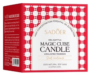 Ароматическая свеча SADOER Magic Cube Aromatherapy Candle 6.3 см, 1 шт, фото 4