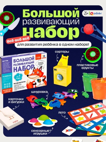 Сортер Zabiaka Сортер большой развивающий набор для детей