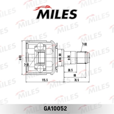 MILES шрус внутренний GA10052
