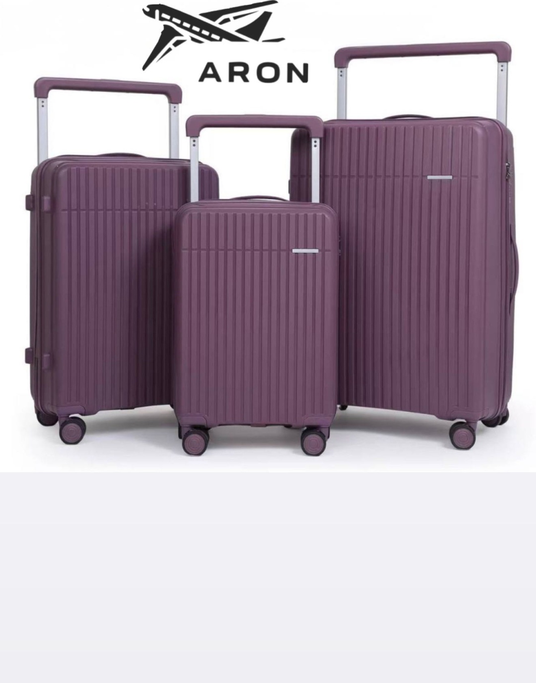 Чемодан ARON-004 поликарбонат 230 л фиолетовый