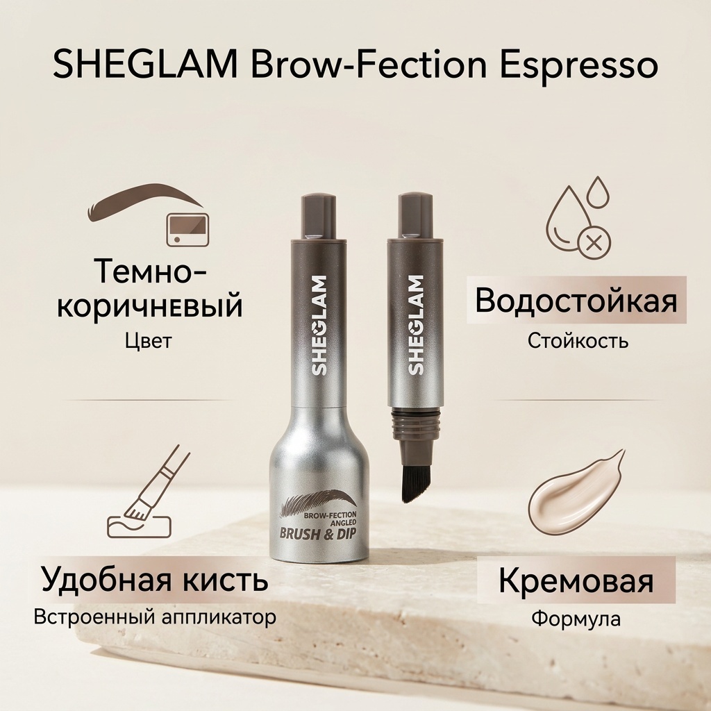 SHEGLAM тушь Brow-Fection Espresso 0.15 мл