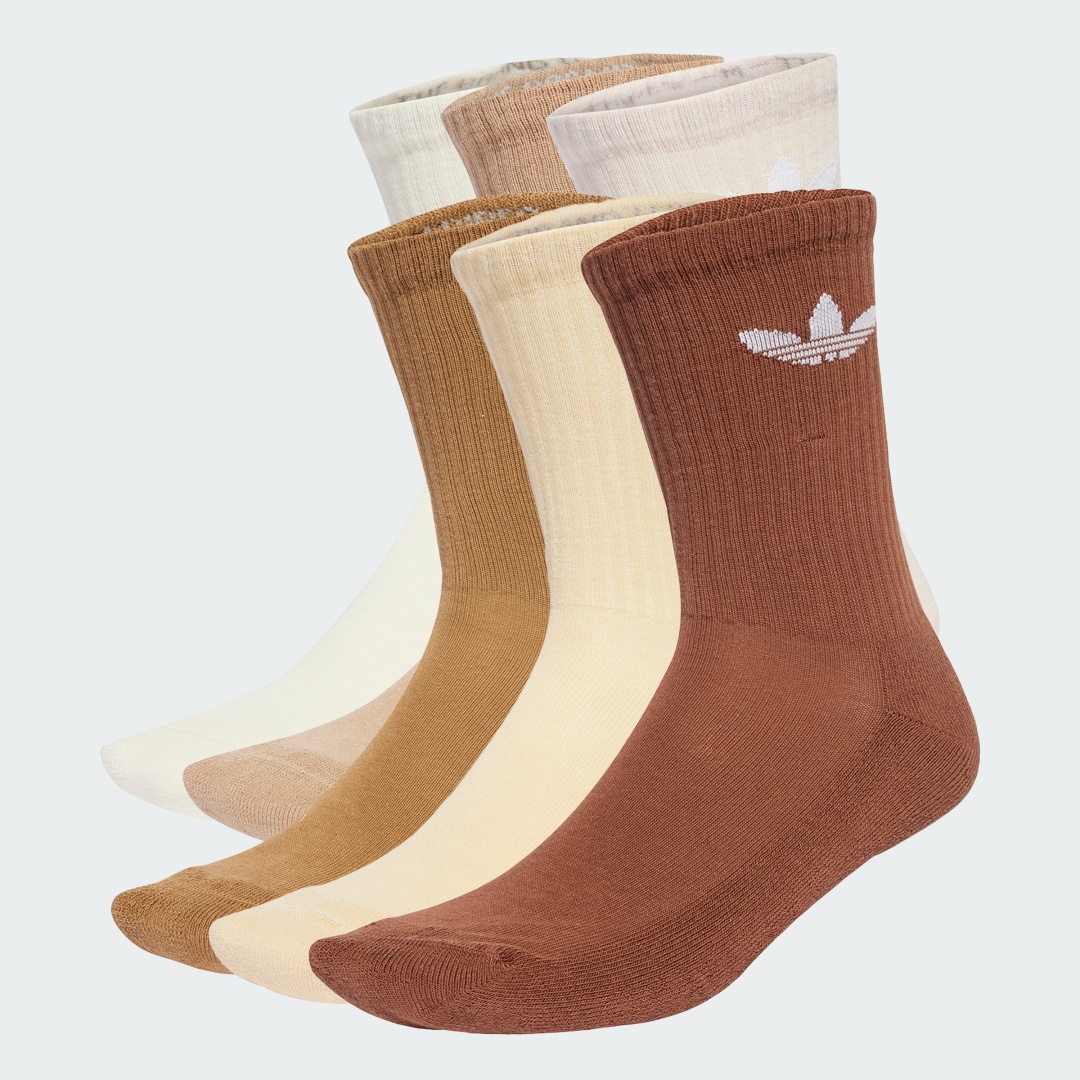 Носки adidas JY2678 6 пар коричневый, бежевый 31-33