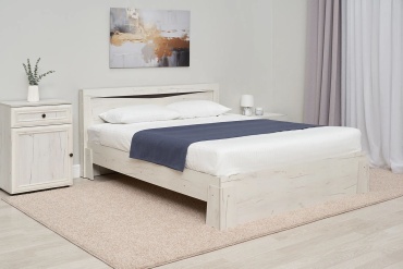 Кровать Стендмебель Паола MGC11810 двуспальная, 160x200 см (без матраса, без подъёмного механизма) светло серый