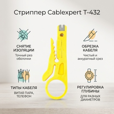 Стриппер Cablexpert T-432