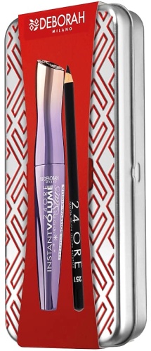 Тушь для ресниц Deborah Milano Набор N.02, 12 мл + 1,5 г подкручивающая черный