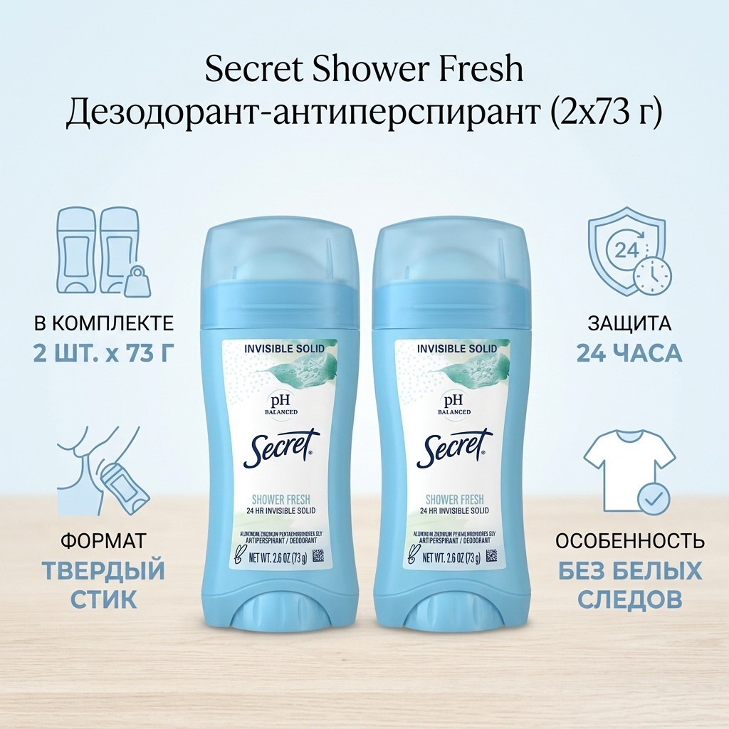 Secret Shower Fresh дезодорант-антиперспирант унисекс 146 г