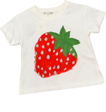 Футболка N&K Kids Клубничка белый