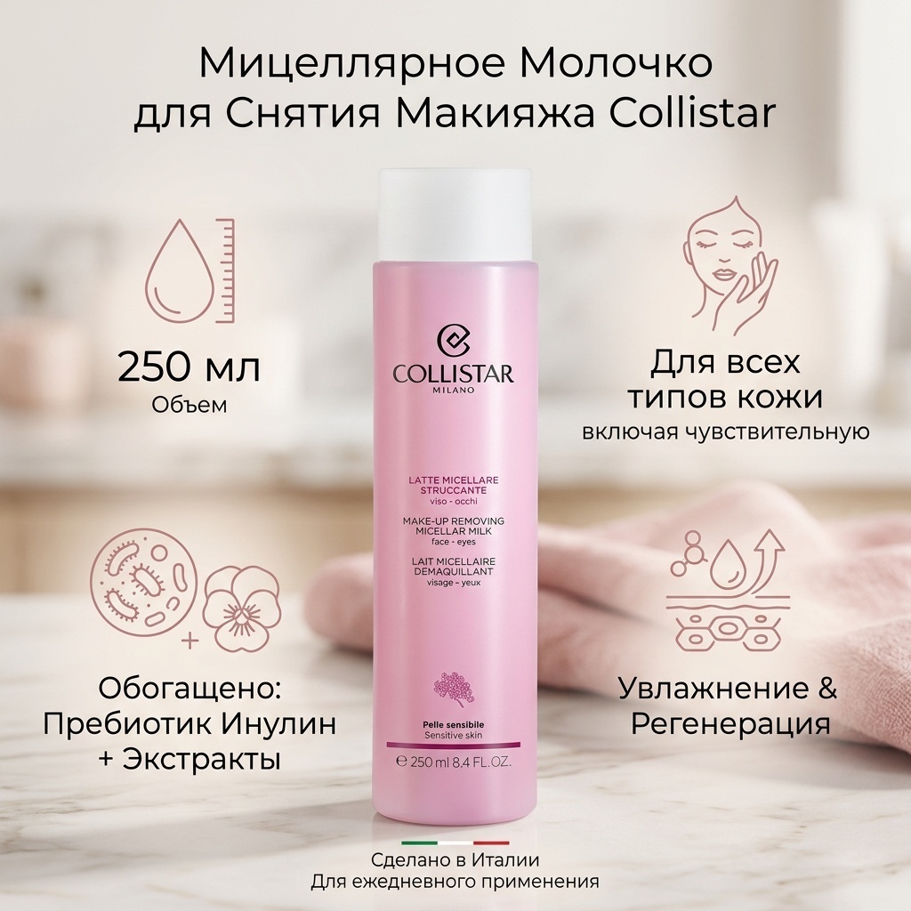 Collistar Make-Up Removing Micellar Milk молочко 250 мл