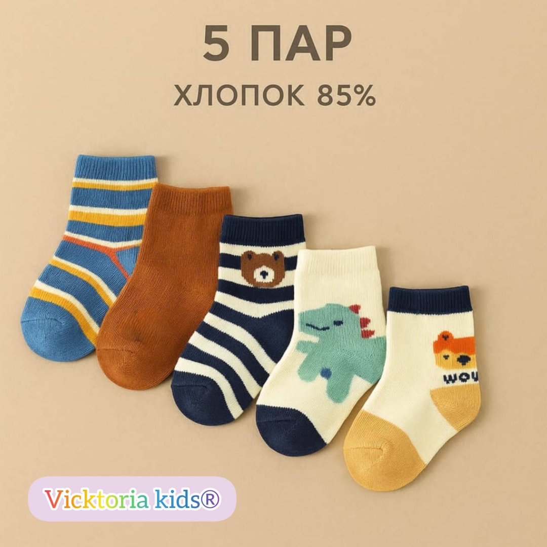 Носки Vicktoria Kids Vk0123noskmaxr5par 5 пар мультиколор 3-5