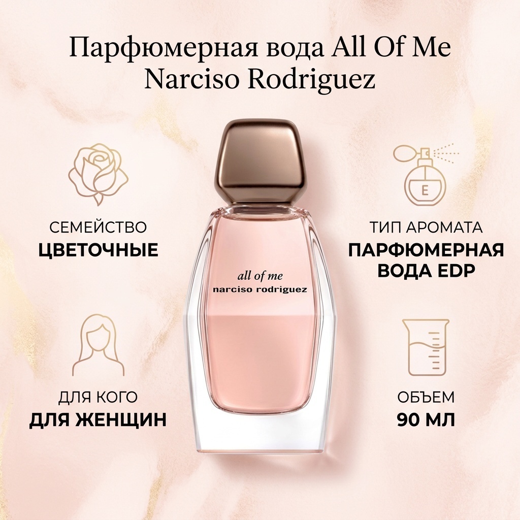 Narciso Rodriguez All Of Me парфюмерная вода EDP 90 мл, для женщин