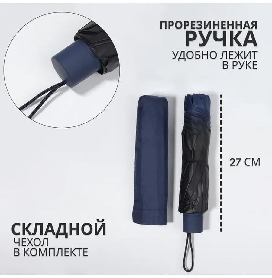 Зонт-трость механика каштановый