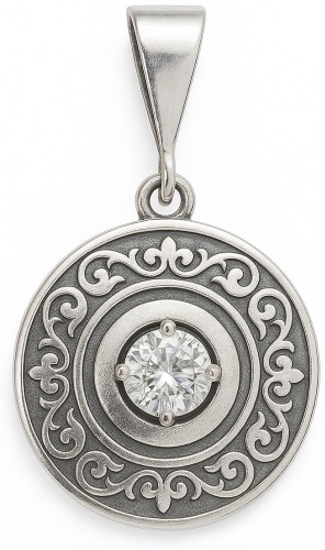 Подвеска Кристалл-L П-2562-01-1 вес 4 г серебро, фианит
