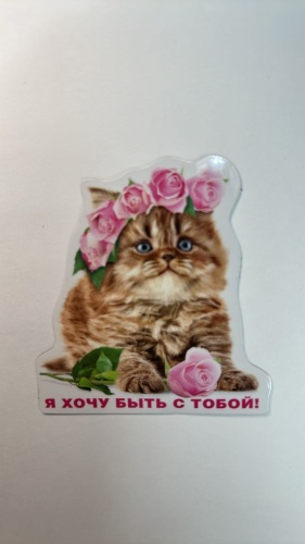 Горчаков магнит-сувенир 9Х9см «Я хочу быть с тобой!» 1 шт