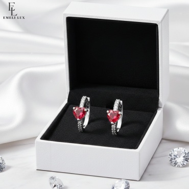 Серьги Emeli lux Q13 вес 1 г серебро, фианит