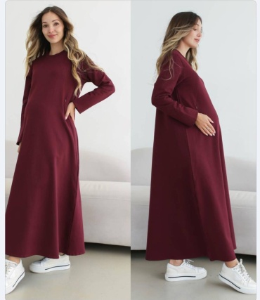 Повседневное платье MamaStyle бордовый