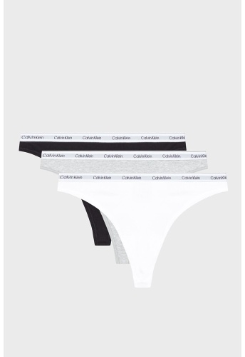 Тонг Calvin Klein черный, серый, белый