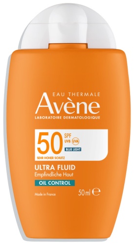 Avene флюид SPF 50+ Солнцезащитный флюид ультралегкий матирующий Oil Control для лица 50 мл