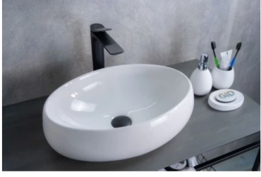 Раковина GID-ceramic N9030b накладная овальная 48х34 см, керамика