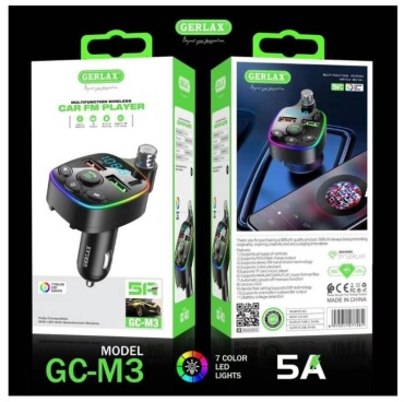 FM-трансмиттер GERLAX GC-M3 черный