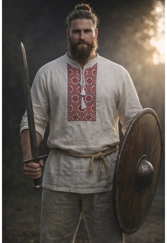 Рубашка прямая белый