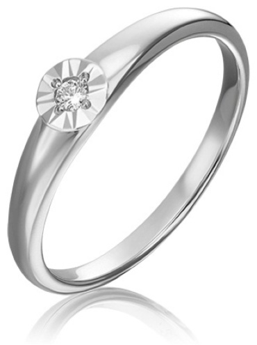 PLATINA 01-1510-00-101-1120-30 №13 5 размер 17.5 вес 1.63 г золото, бриллиант