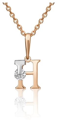 Подвеска PLATINA 03-3119-Н-401-1111 вес 0.69 г золото, фианит