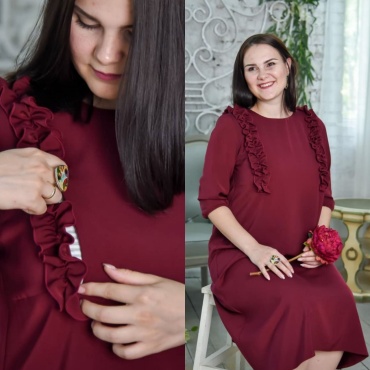 Повседневное платье, вечернее платье, для беременных Puzatiki бордовый