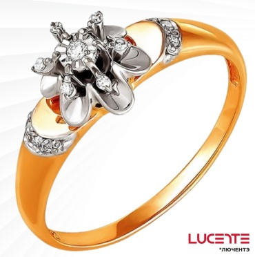 Lucente Бриллианты Якутии RIN-LU-585-423611-165 размер 16.5 вес 2.13 г золото, бриллиант
