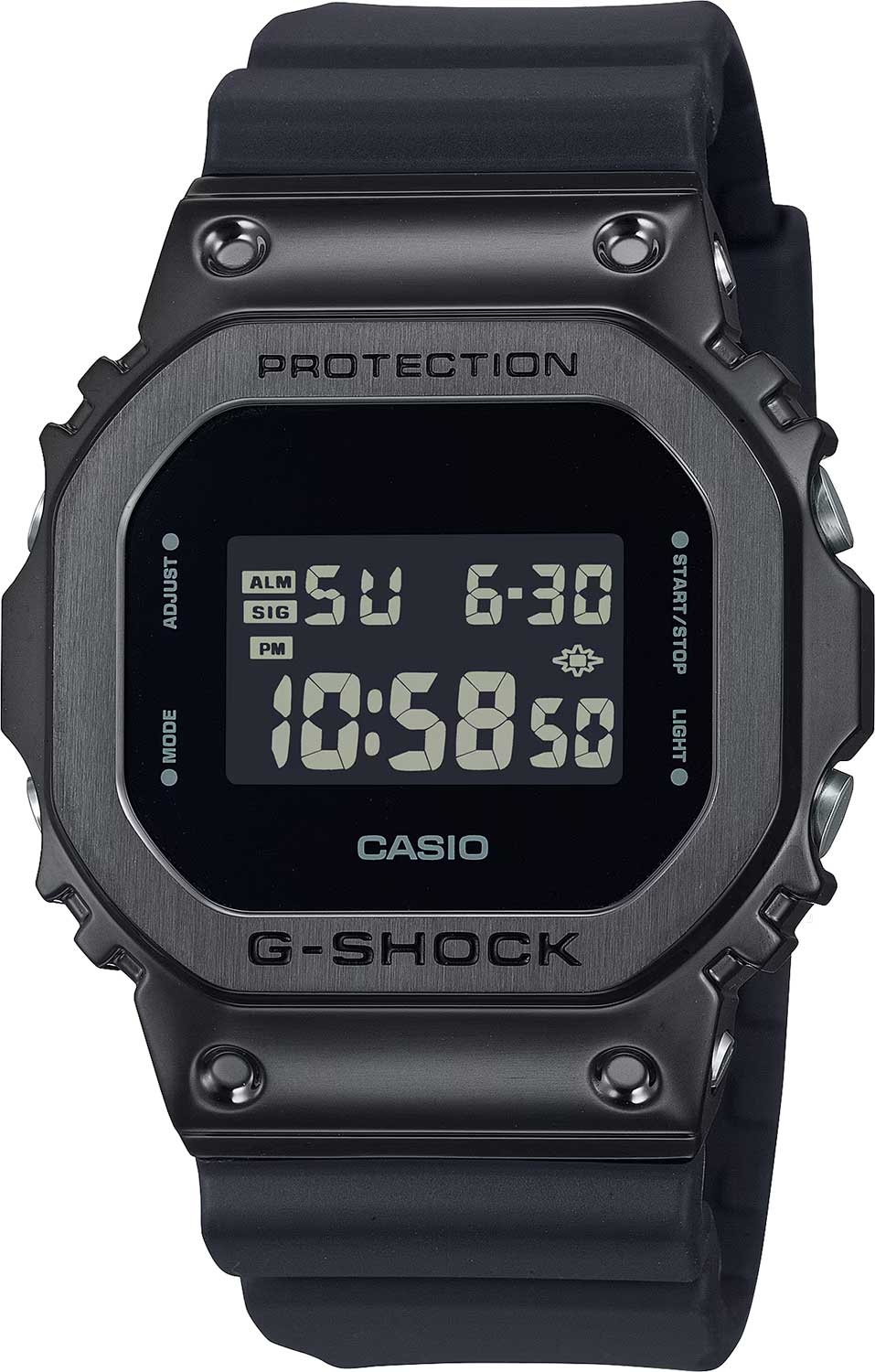 Кварцевые CASIO GM-5600UB-1DR пластик, нержавеющая сталь