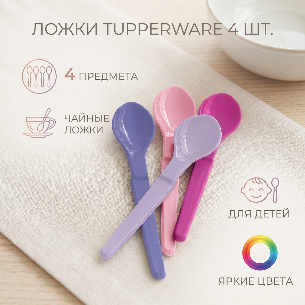 Ложка Tupperware 4 шт, мультиколор 11162269