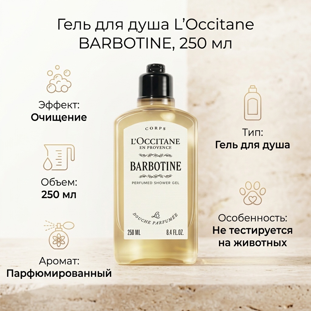 L'Occitane BARBOTINE гель 250 мл