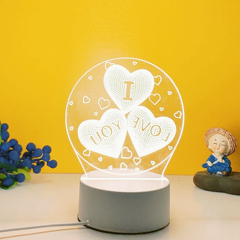 3D-decor декоративный светильник настольный Декоративный светильник, теплый белый, холодный белый, белый