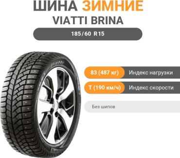 Viatti Brina Nordico (V-522) 185/60 R15 83 T без шипов