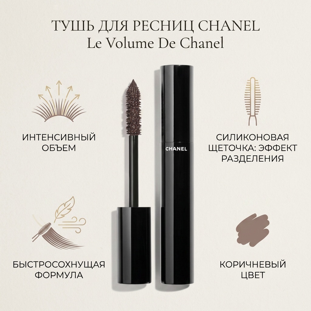 Тушь для ресниц CHANEL Le Volume De Chanel для объема коричневый