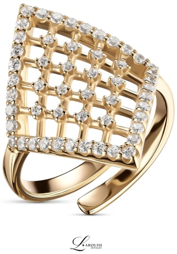 Laroush Jewelry M055920-0002-GOLD размер регулируемый вес 6.13 г серебро, циркон