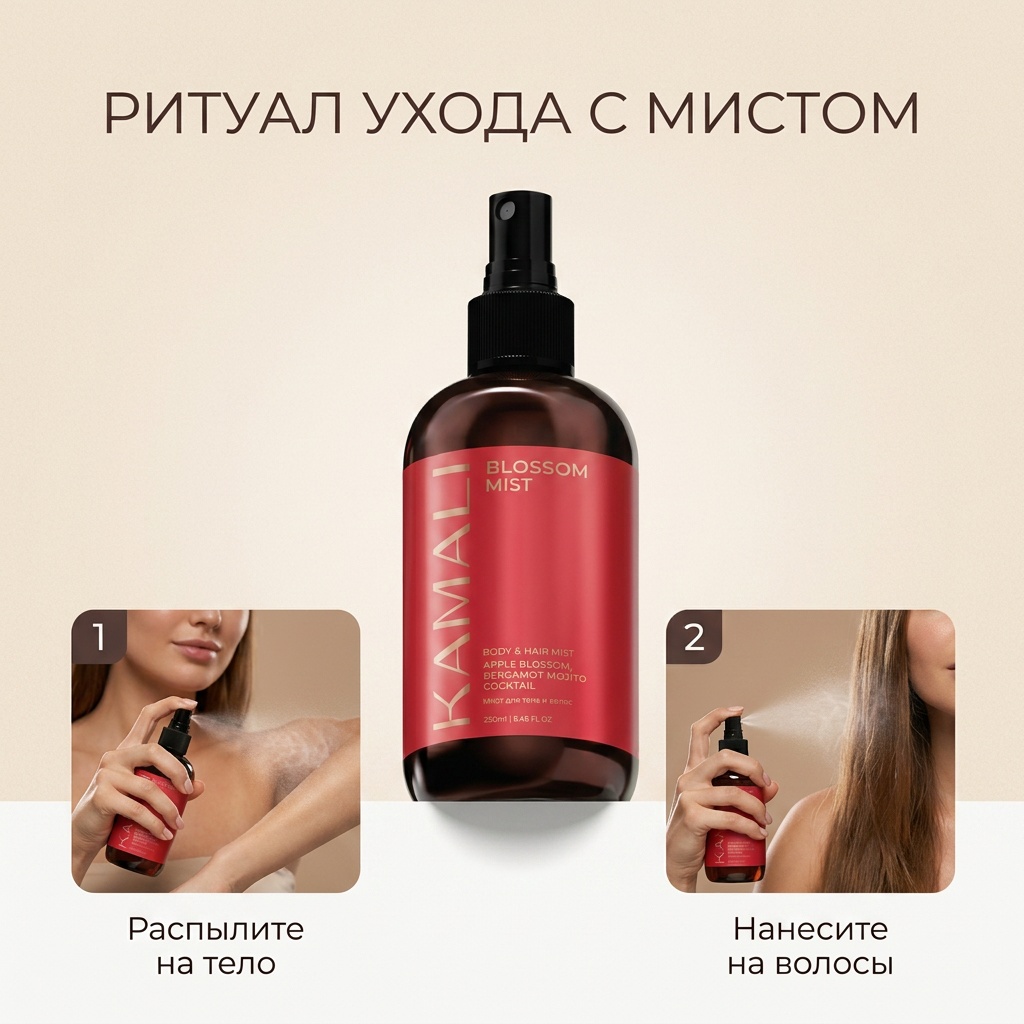 KAMALI Мист для волос и тела Blossom мист для тела 250 мл, фото 10