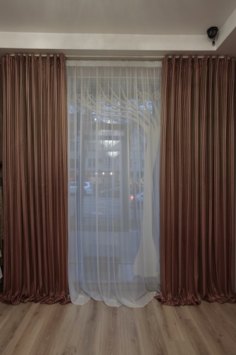 Портьеры Renaissance 300x280 см 2 шт, жаккард, розовый