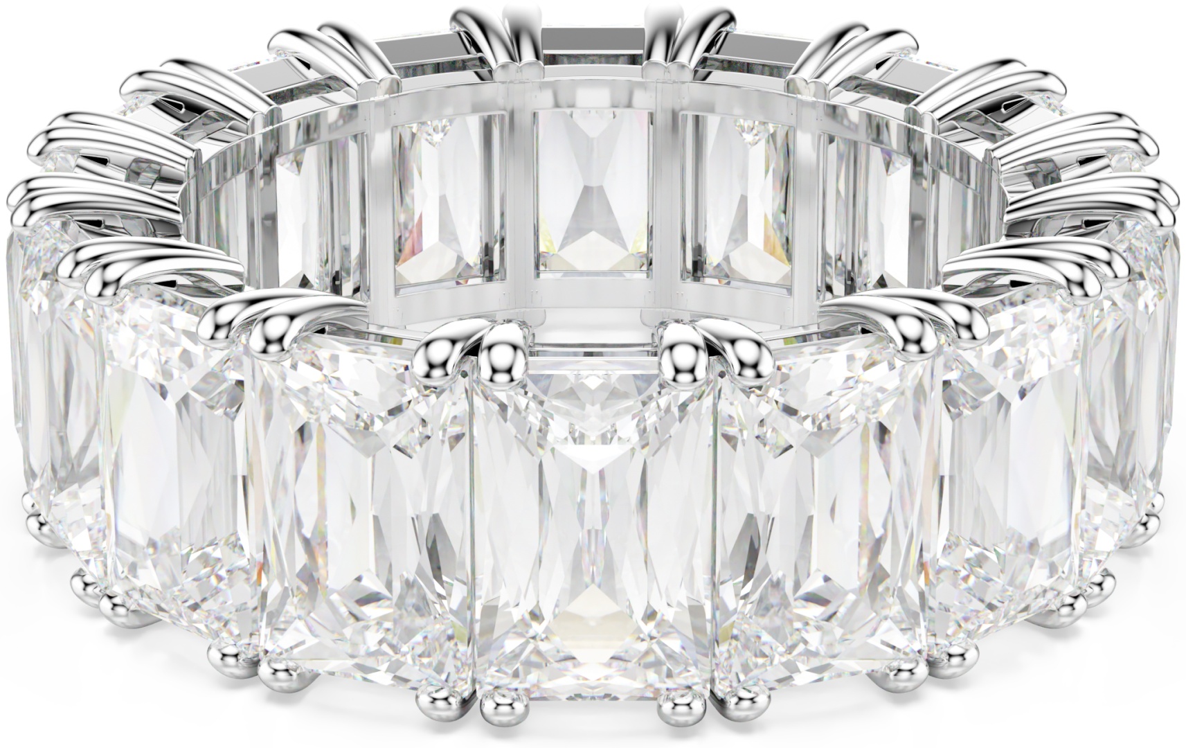 Кольцо Swarovski 5709276 размер 17 ювелирный сплав, кристаллы Swarovski, серебристый