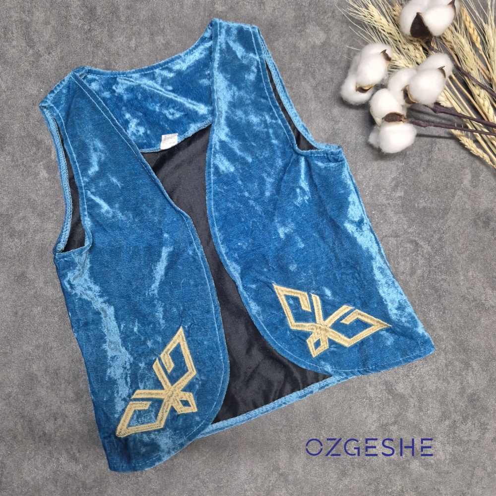 Национальный костюм OZGESHE орнамент голубой