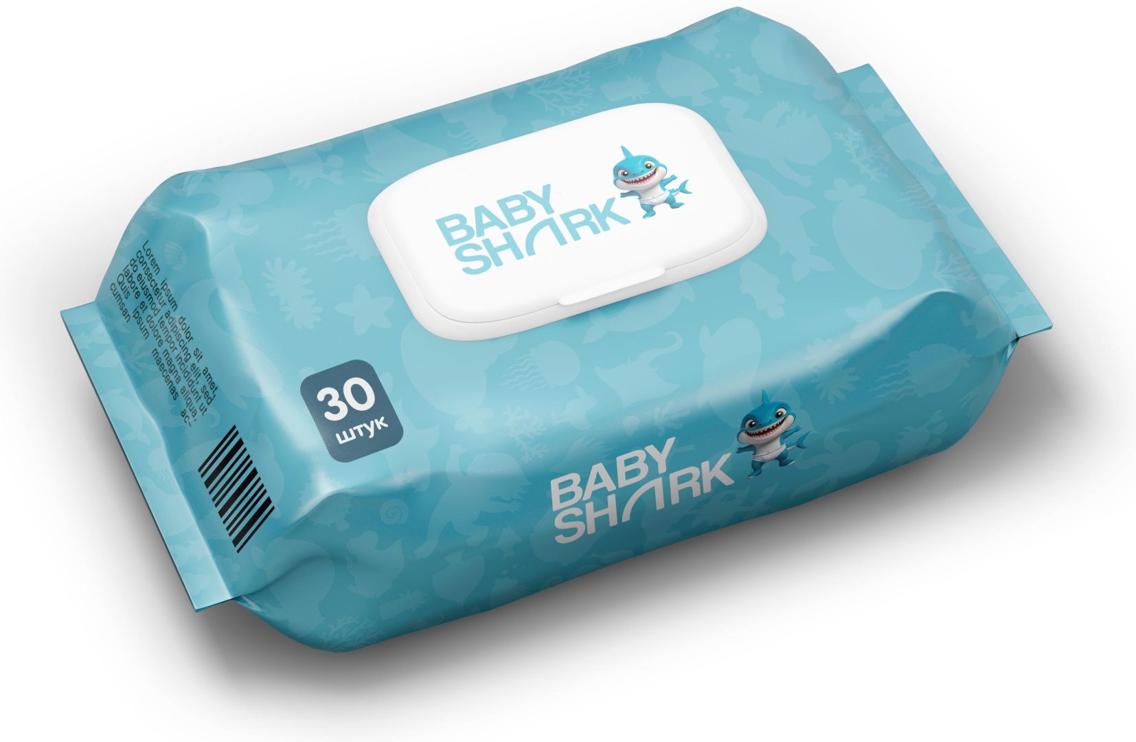 Детские влажные салфетки Baby shark Baby shark 30 шт