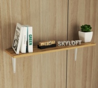 Полка Sky Loft Горизонт, 80х20.5x1.6 см, белый, коричневый