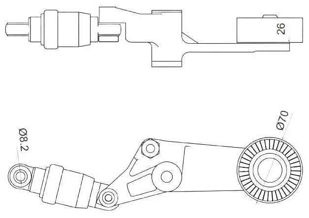 LYNXauto ролик натяжной PT3044