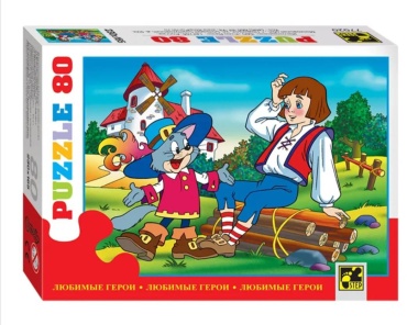 Step Puzzle Любимые герои. Кот в сапогах 77020 классический 80 деталей