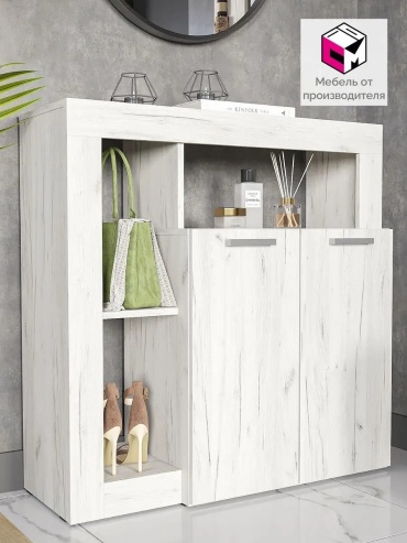 Комод Сити, 88x32x91 см, белый