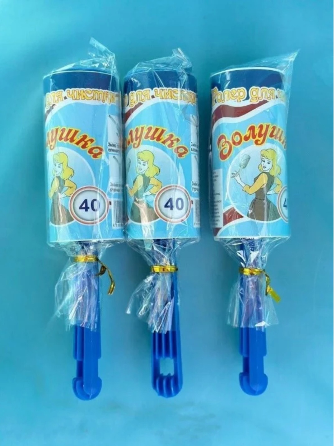 Золушка ролик 40 белый, синий