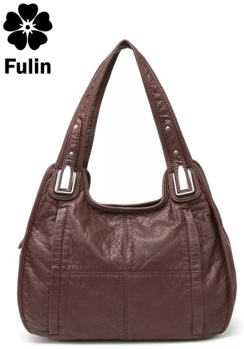 Мини-сумка FULIN экокожа коричневый