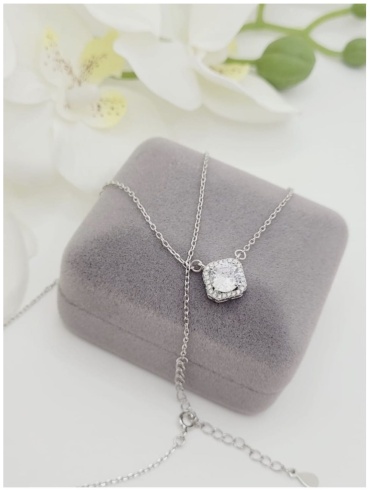 Подвеска FATI&co 67513209 вес 3.5 г серебро, муассанит