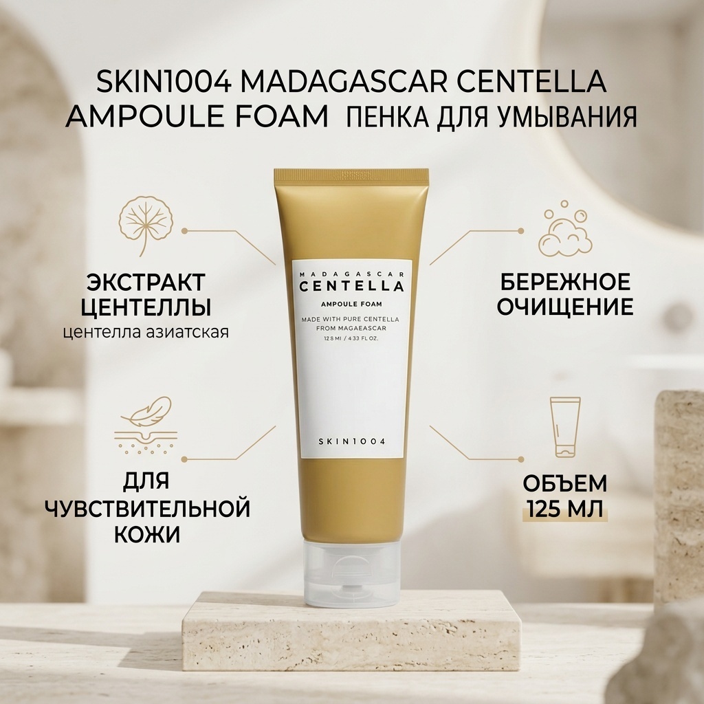 Skin1004 Madagascar Centella Ampoule Foam пенка пенка 125 мл