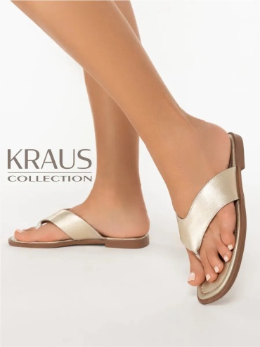 Шлепанцы Kraus Collection золотистый